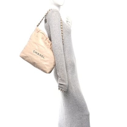 Chanel Shiny Calfskin Quilted Small Chanel 22 Ecru 2 of 11