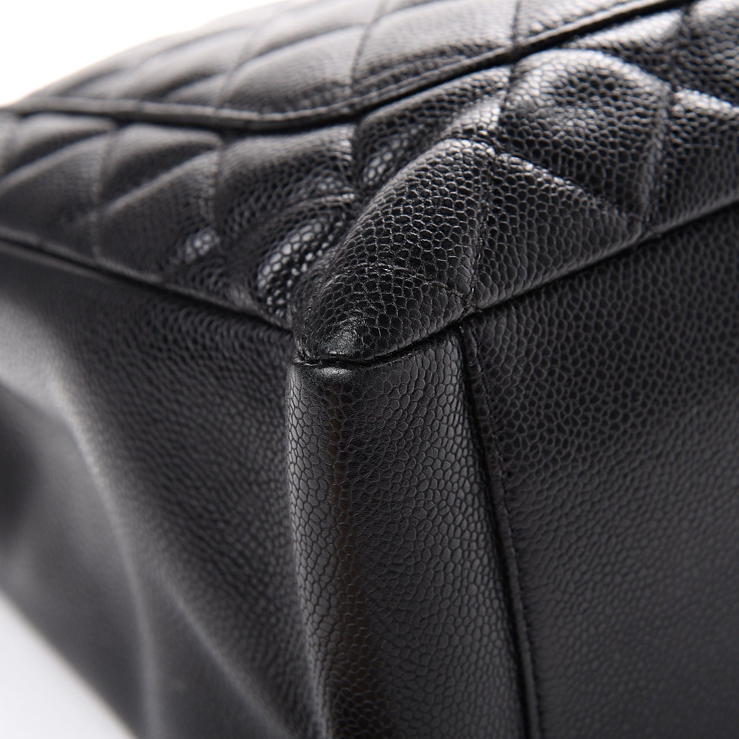 Caviar Quilted Grand Shopping Tote GST Black