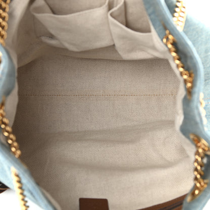 Gucci Denim Medium Soho Chain Shoulder Bag Blue 5 of 10