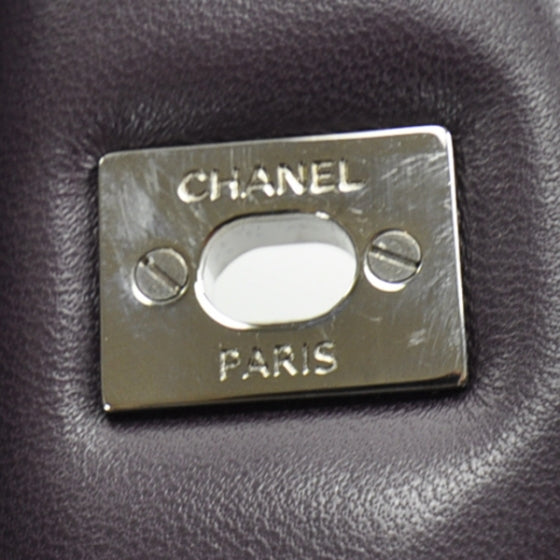 Chanel Lambskin Quilted Maxi Double Flap Plum 8 of 13