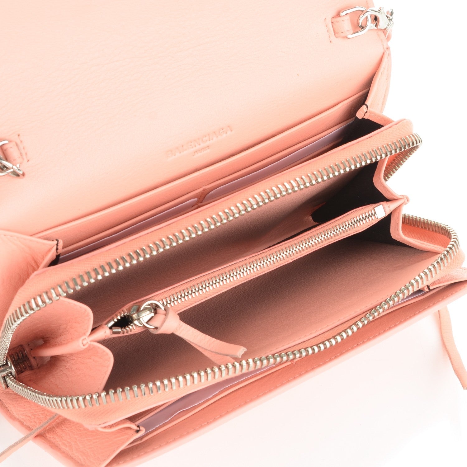 Balenciaga Calfskin Papier Money Convertible Clutch Vieux Rose 5 of 6