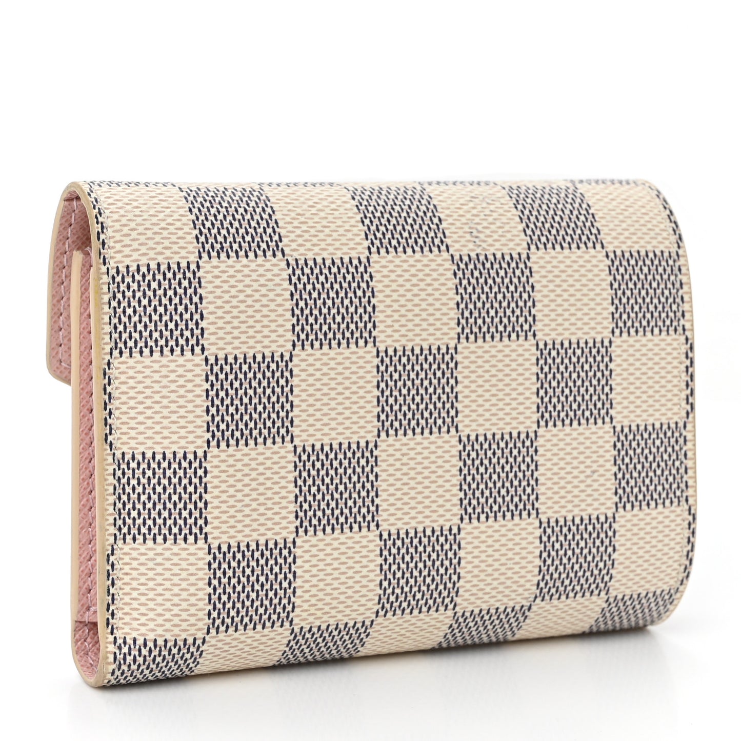 LOUIS VUITTON Damier Azur Victorine Wallet Rose Ballerine