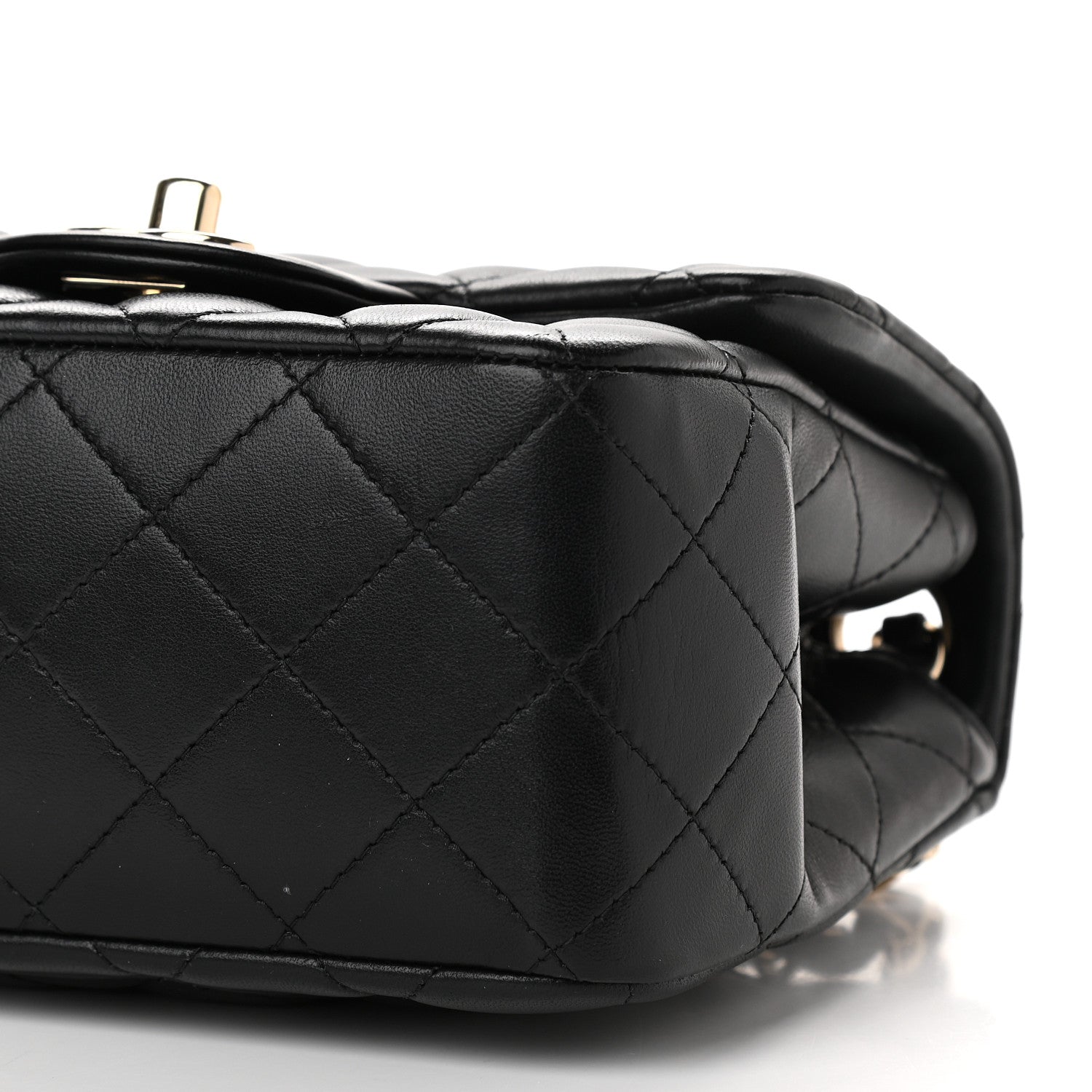 Chanel Lambskin Quilted Mini Square Flap Black 9 of 10