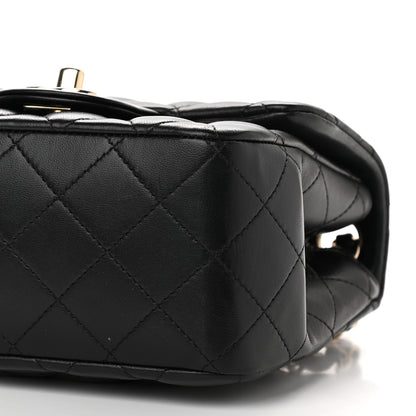 Chanel Lambskin Quilted Mini Square Flap Black 9 of 10