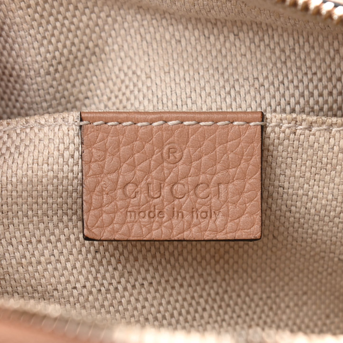 Pebbled Calfskin Small Soho Disco Bag Camelia