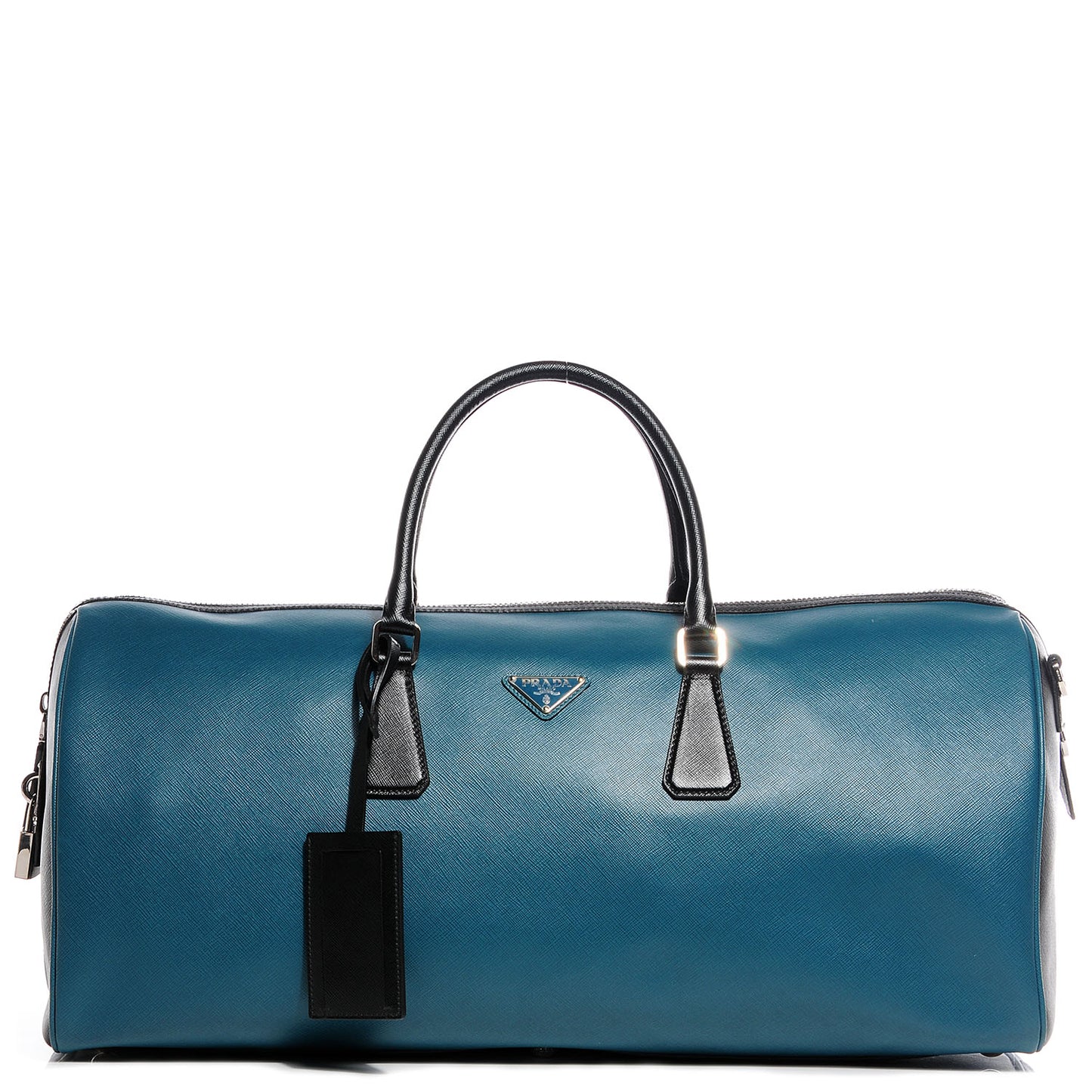 Saffiano Bi-Color Duffle Bag Ottanio Black