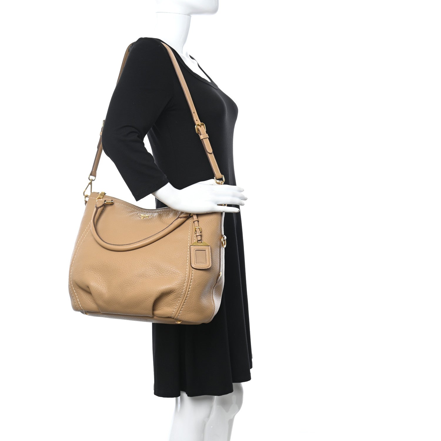 Prada Vitello Daino Satchel Sughero 2 of 12
