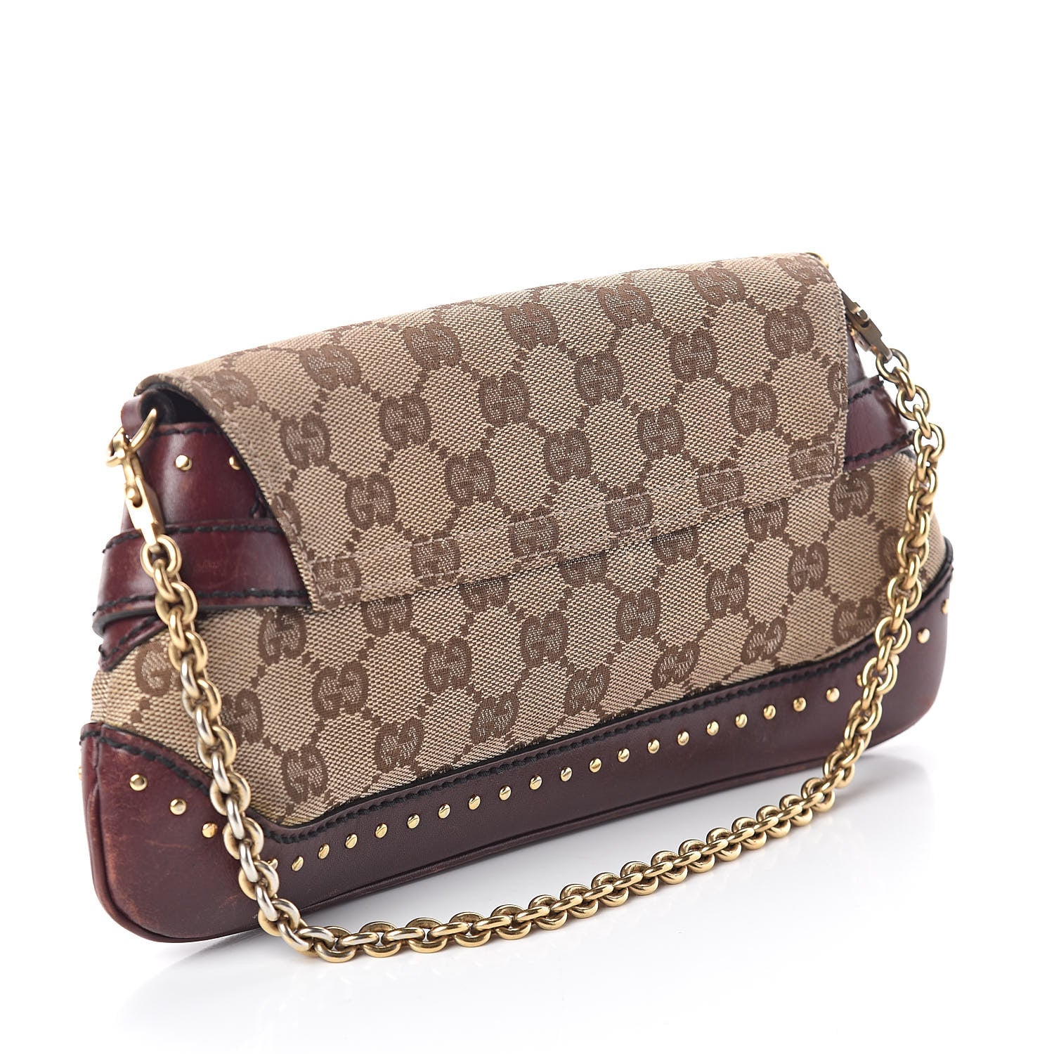 Gucci Monogram Studded Horsebit Clutch 3 of 10