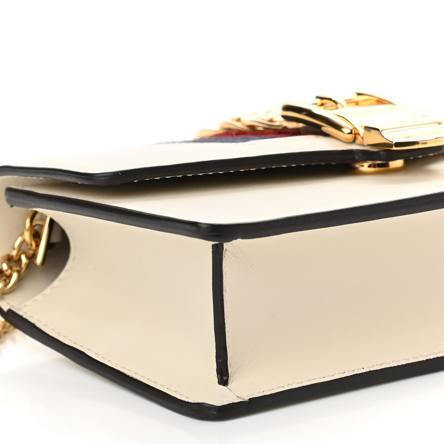 Calfskin Super Mini Sylvie Chain Shoulder Bag White