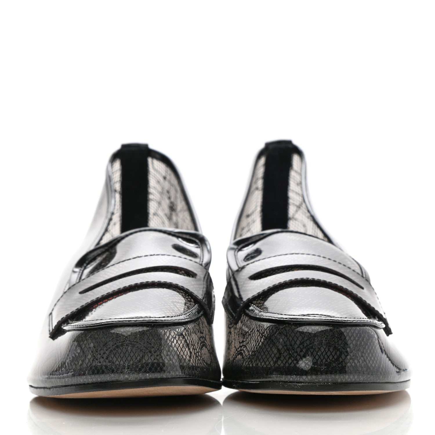Chanel Calfskin PVC Patent Mocassin Loafers 38 Transparent Black 2 of 7