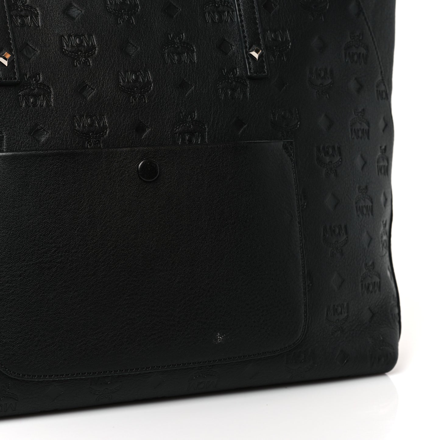 Calfskin Ottomar Monogram Medium Klara Shopper Tote Black
