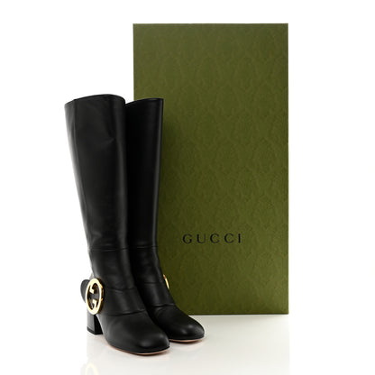 Gucci Nappa GG Blondie 55mm Knee High Boots 36 Black 11 of 11