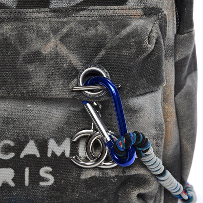Chanel Graffiti Printed Canvas Medium Backpack Black 10 of 10