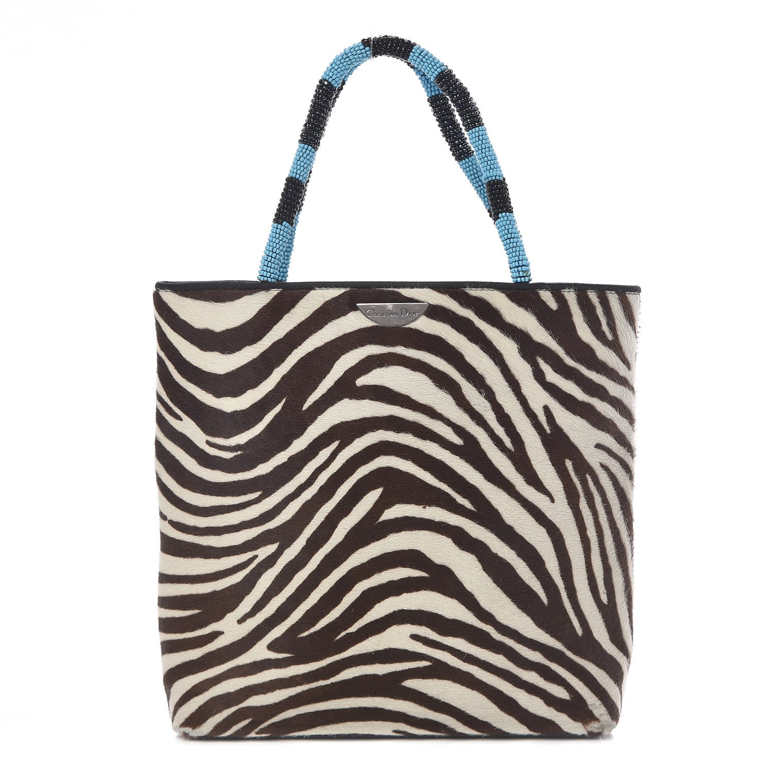Christian Dior Pony Hair Zebra Print Bag 1 of 14