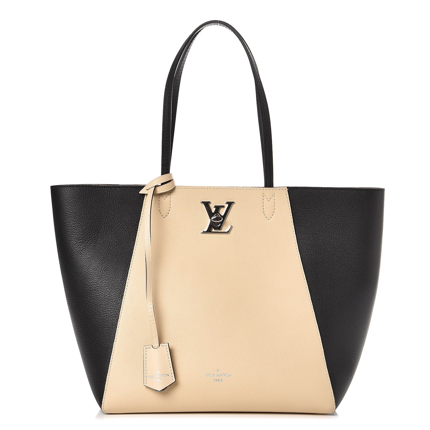 Louis Vuitton Calfskin Lockme Cabas Vanille Black 1 of 9