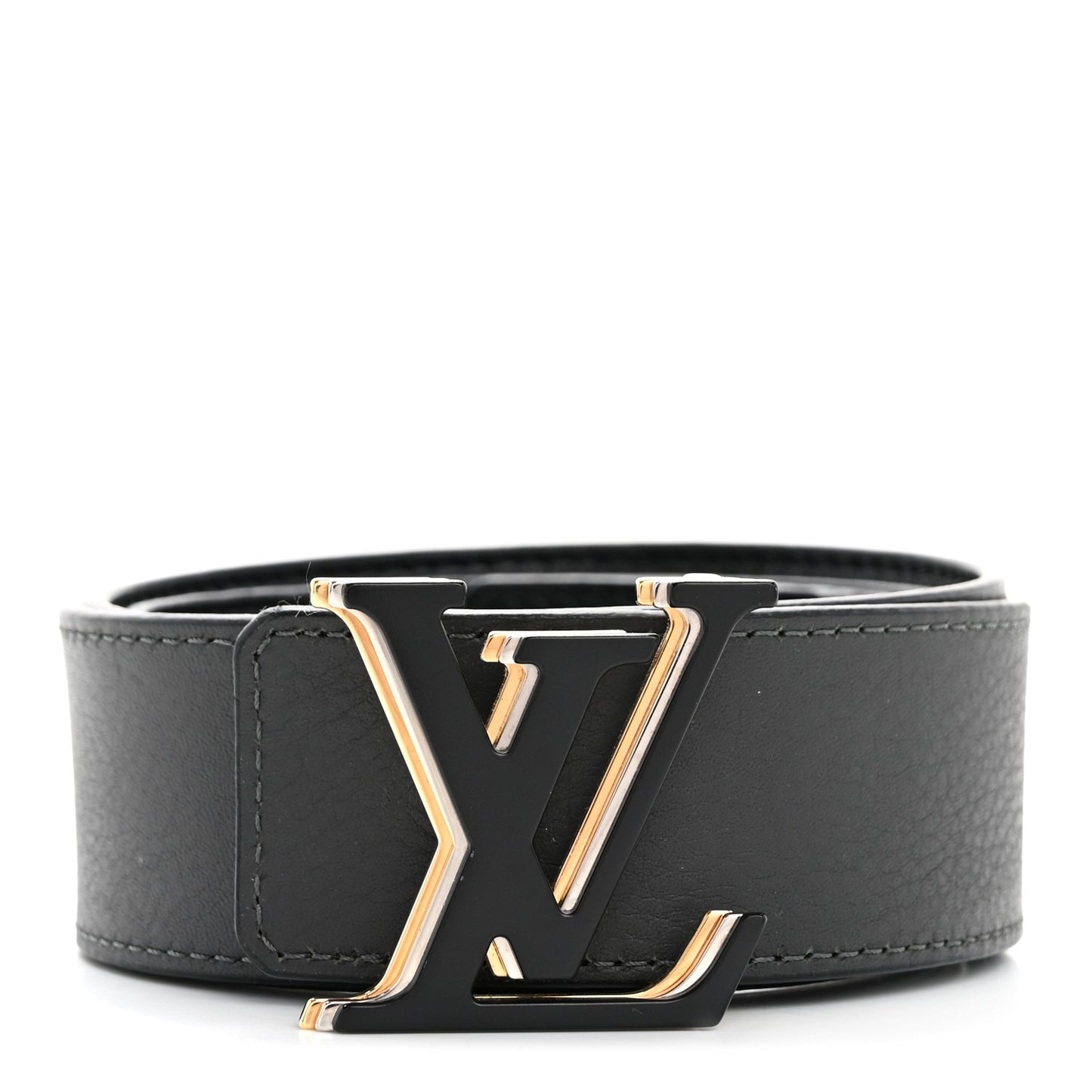 Calfskin 40mm LV Optic Reversible Belt 95 38 95 38 Black Anthracite Gray 95/38 Black Anthracite Gray