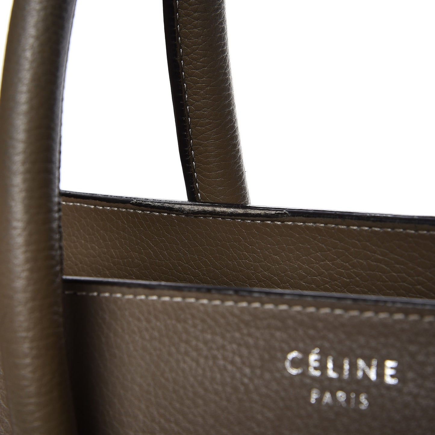 Drummed Calfskin Mini Luggage Souris