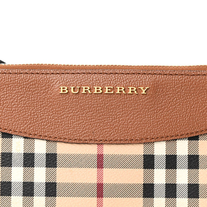 Burberry Haymarket Check Peyton Crossbody Clutch Bag Toffee 9 of 13
