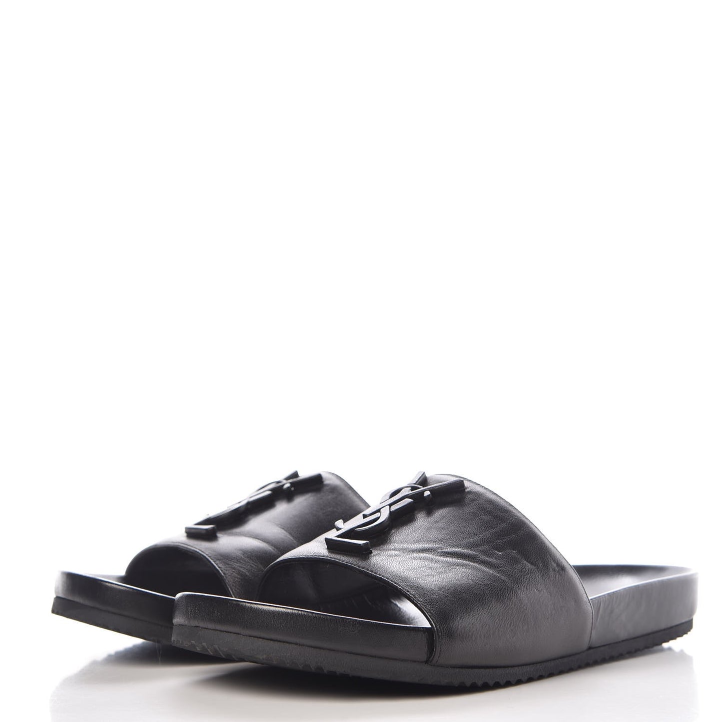 Lambskin Joan Slide Sandals 38 Black