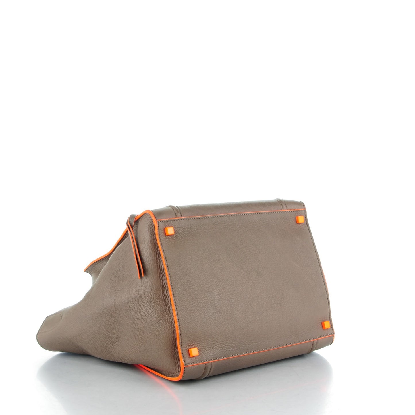 Supple Calfskin Medium Phantom Luggage Grey Orange