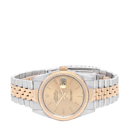 Rolex Stainless Steel 18K Yellow Gold 36mm Oyster Perpetual Datejust Watch Champagne 16233 2 of 4