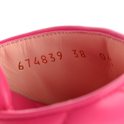 Gucci Nappa Matelasse GG Marmont 75mm Slide Sandals 38 Box Pink 9 of 12