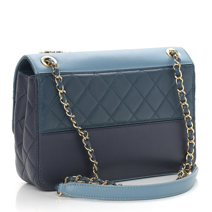 Chanel Lambskin Quilted Bi-Color CC Flap Blue 3 of 11