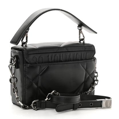 Christian Dior Lambskin Maxi Cannage Small 30 Montaigne Chain Top Handle Bag Black 4 of 10