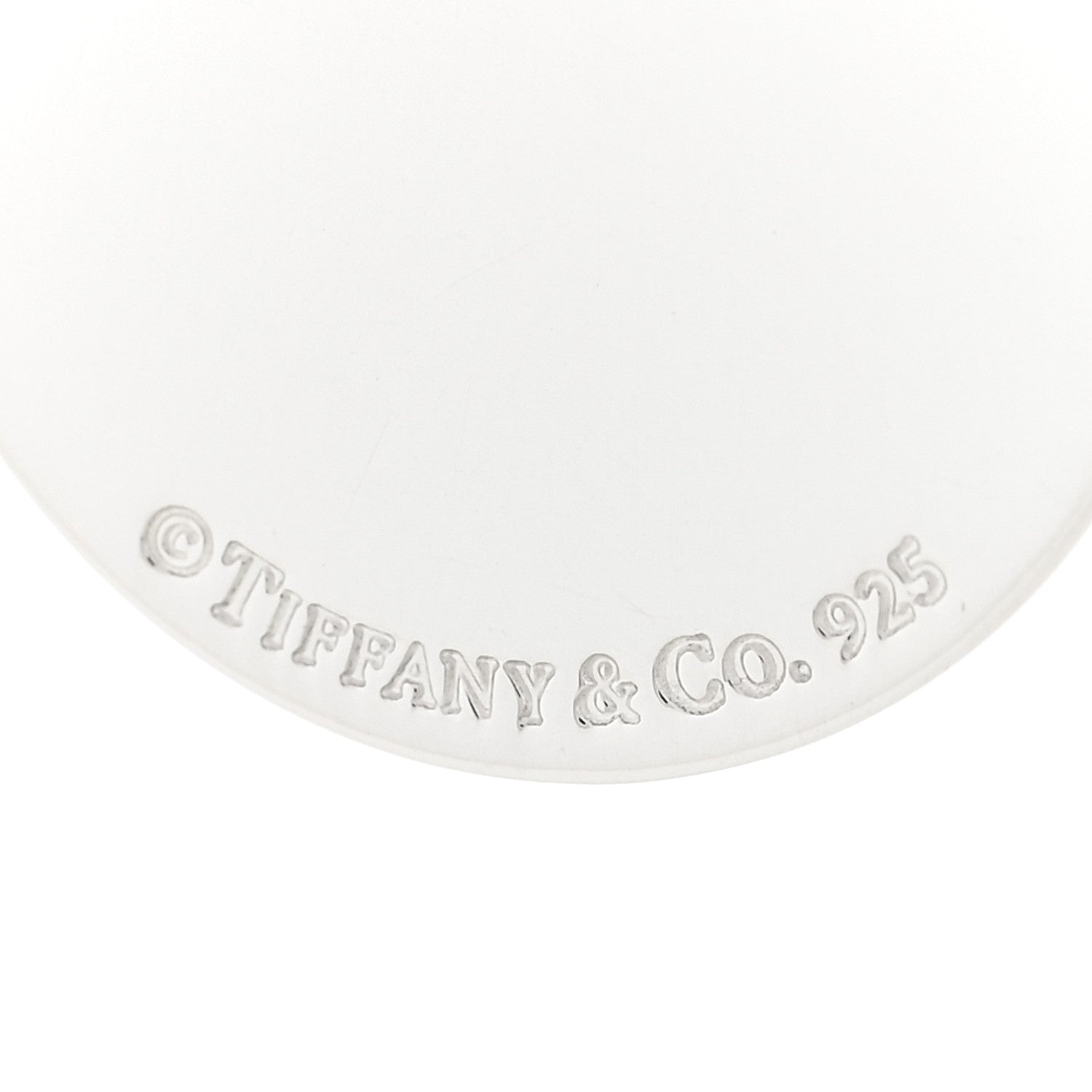 Tiffany Sterling Silver Merry Christmas Round Tag Charm 4 of 4