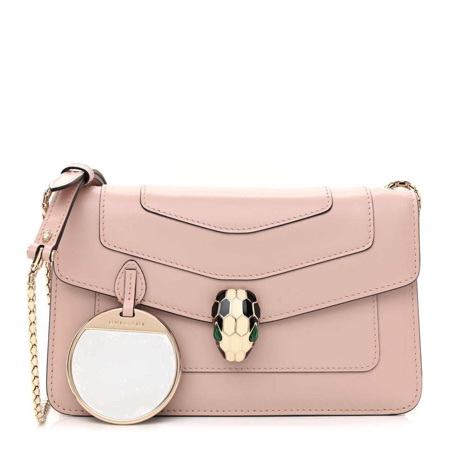 Calfskin Serpenti Forever Crossbody Bag Light Pink
