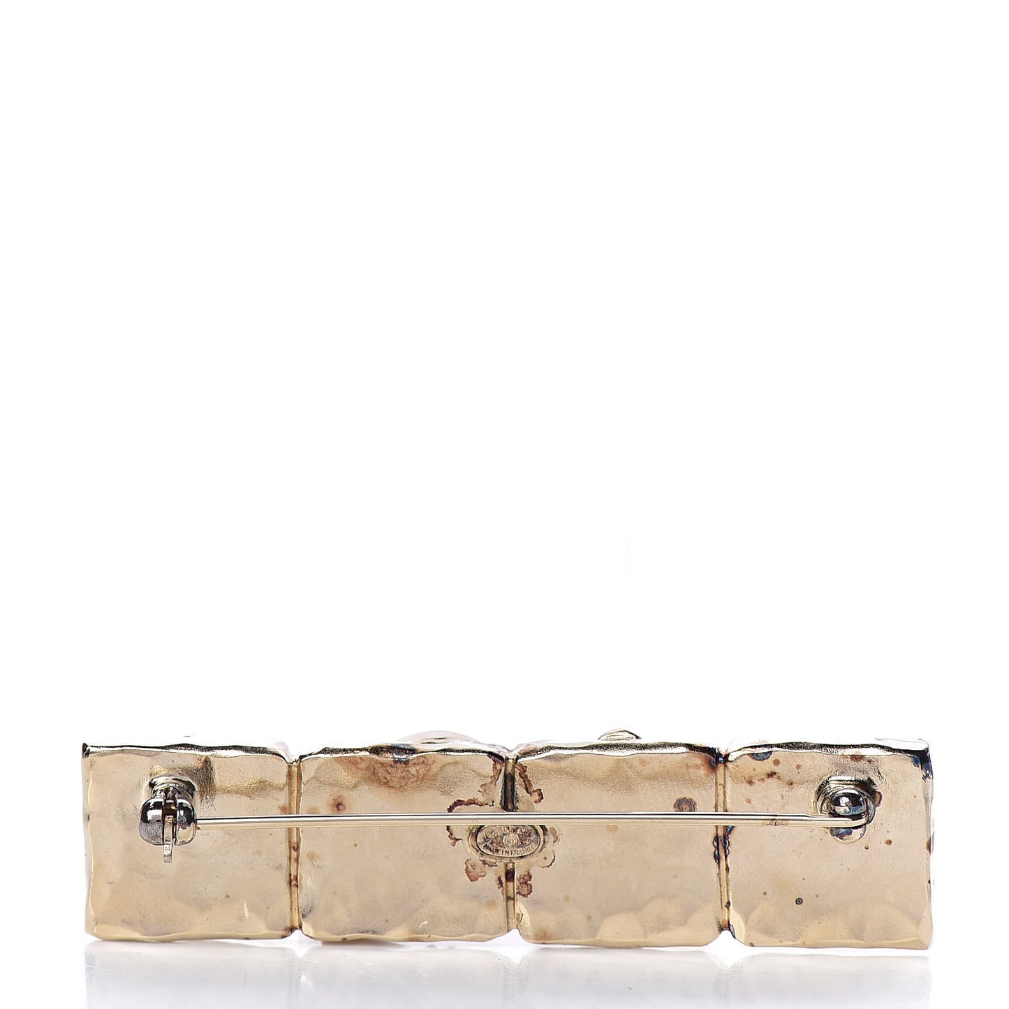 Enamel Crystal Brooch Gold Multicolor