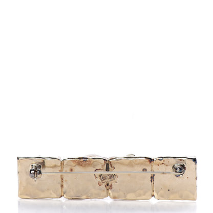 Chanel Enamel Crystal Brooch Gold Multicolor 3 of 7