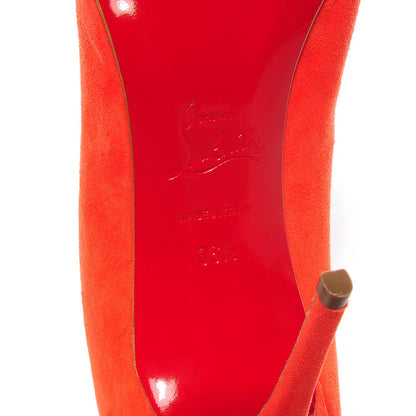 Christian Louboutin Suede Pigalle Follies 100 Pumps 36.5 6.5 Papaye 6 of 7