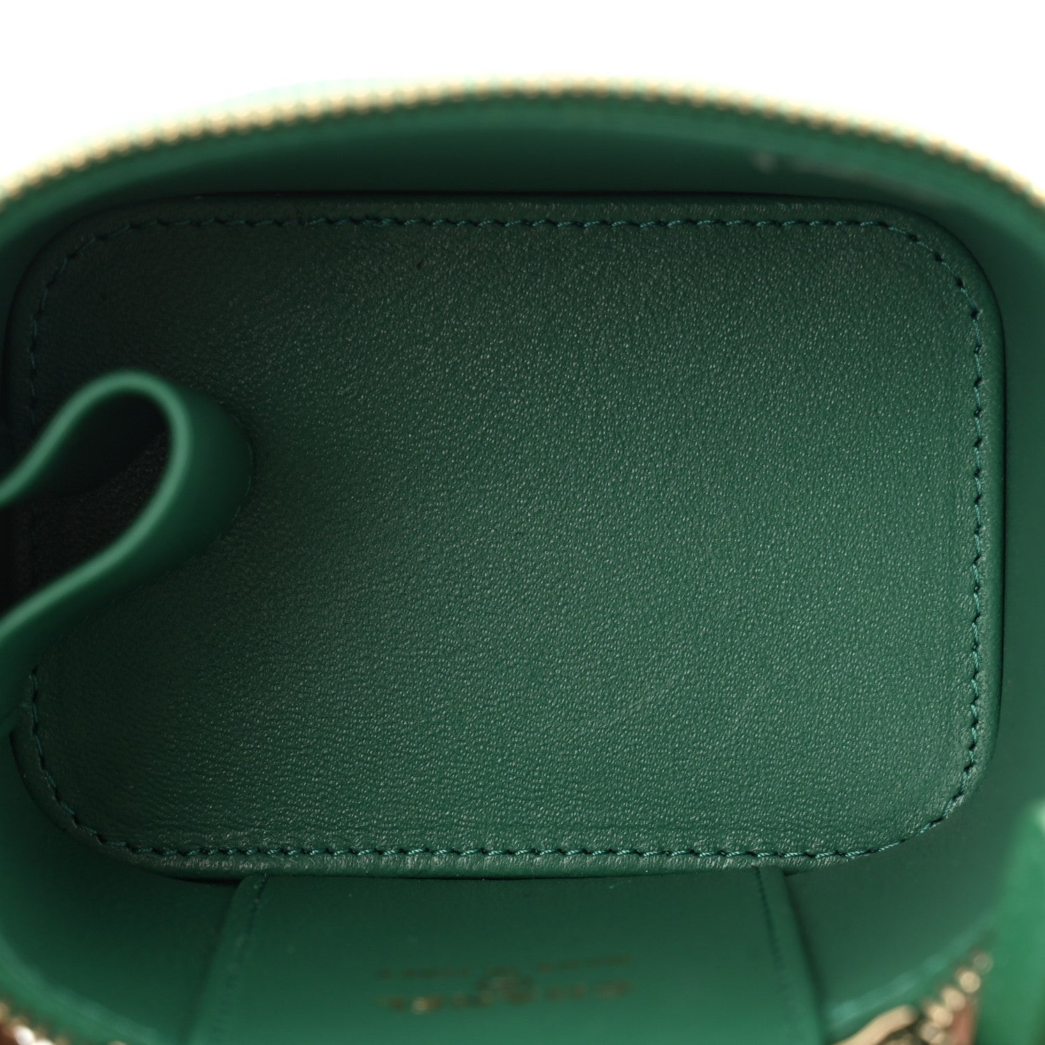Chanel Lambskin Quilted Top Handle Mini Vanity Case With Chain Green 5 of 11