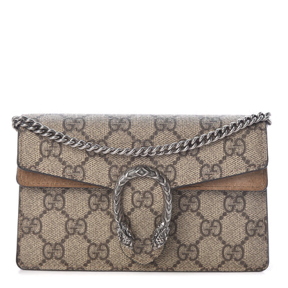 Gucci GG Supreme Monogram Super Mini Dionysus Shoulder Bag Taupe 1 of 10