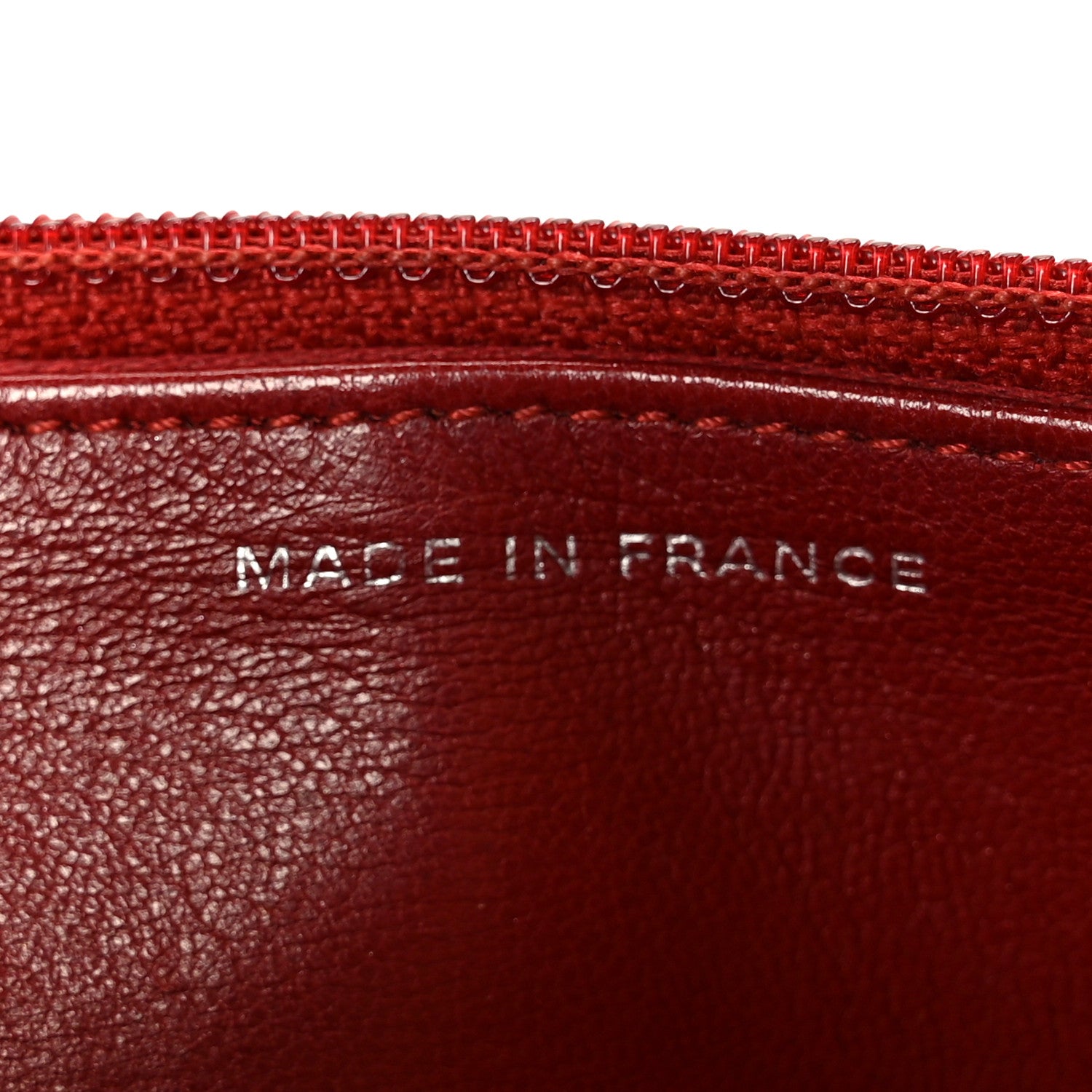 Chanel Lambskin Camellia Embossed Wallet on Chain WOC Red 7 of 11