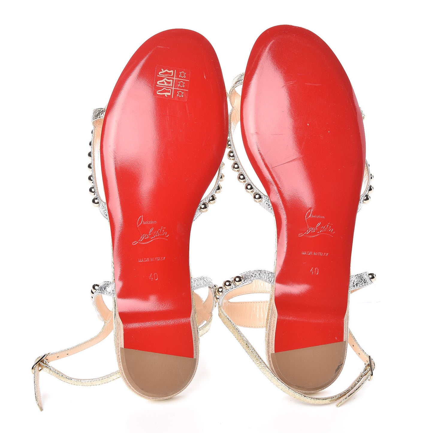 Specchio Vintage Galeria Flat Sandals 40 Platine Light Gold