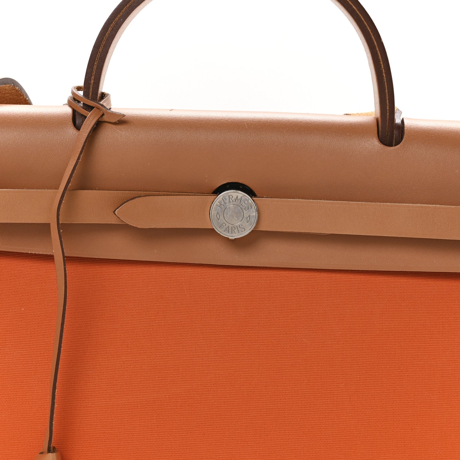 Hermes Vache Hunter Toile Herbag Zip 31 PM Orange 9 of 11