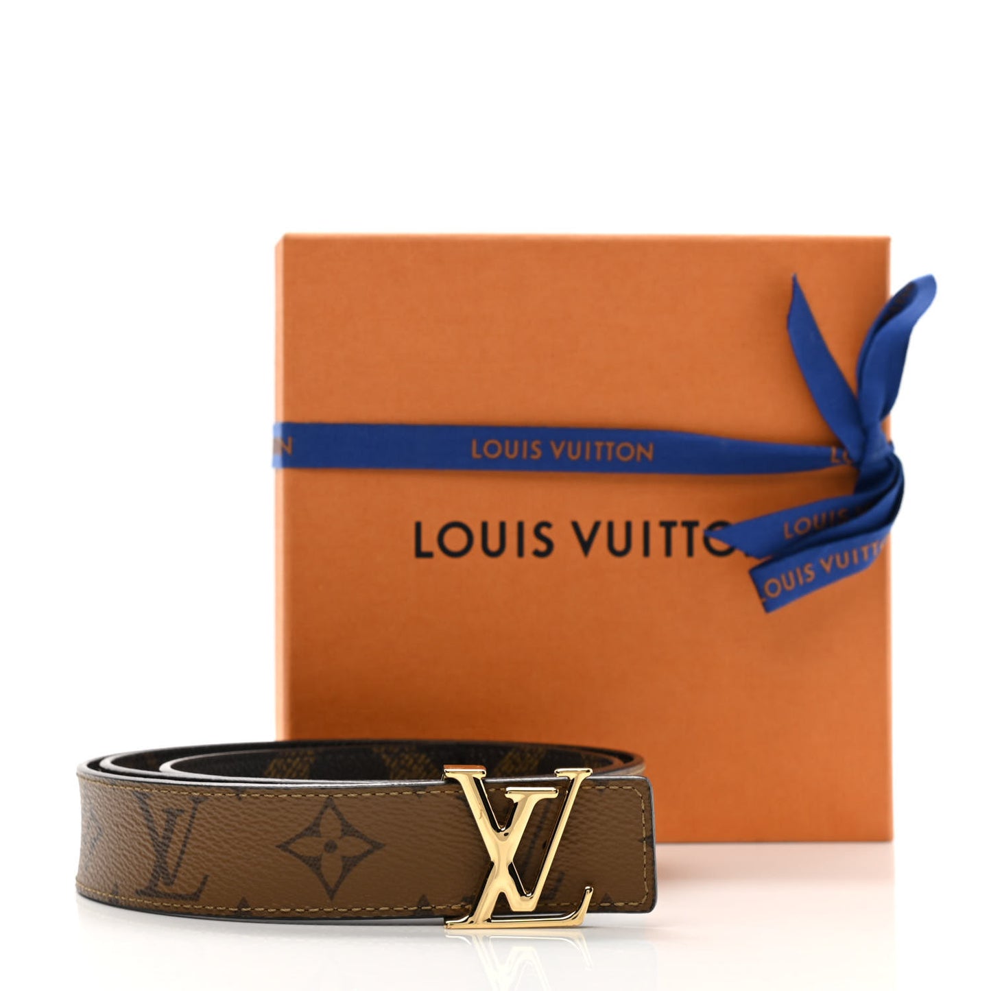 Calfskin Monogram 30mm LV Initiales Reversible Belt 90 36 Black