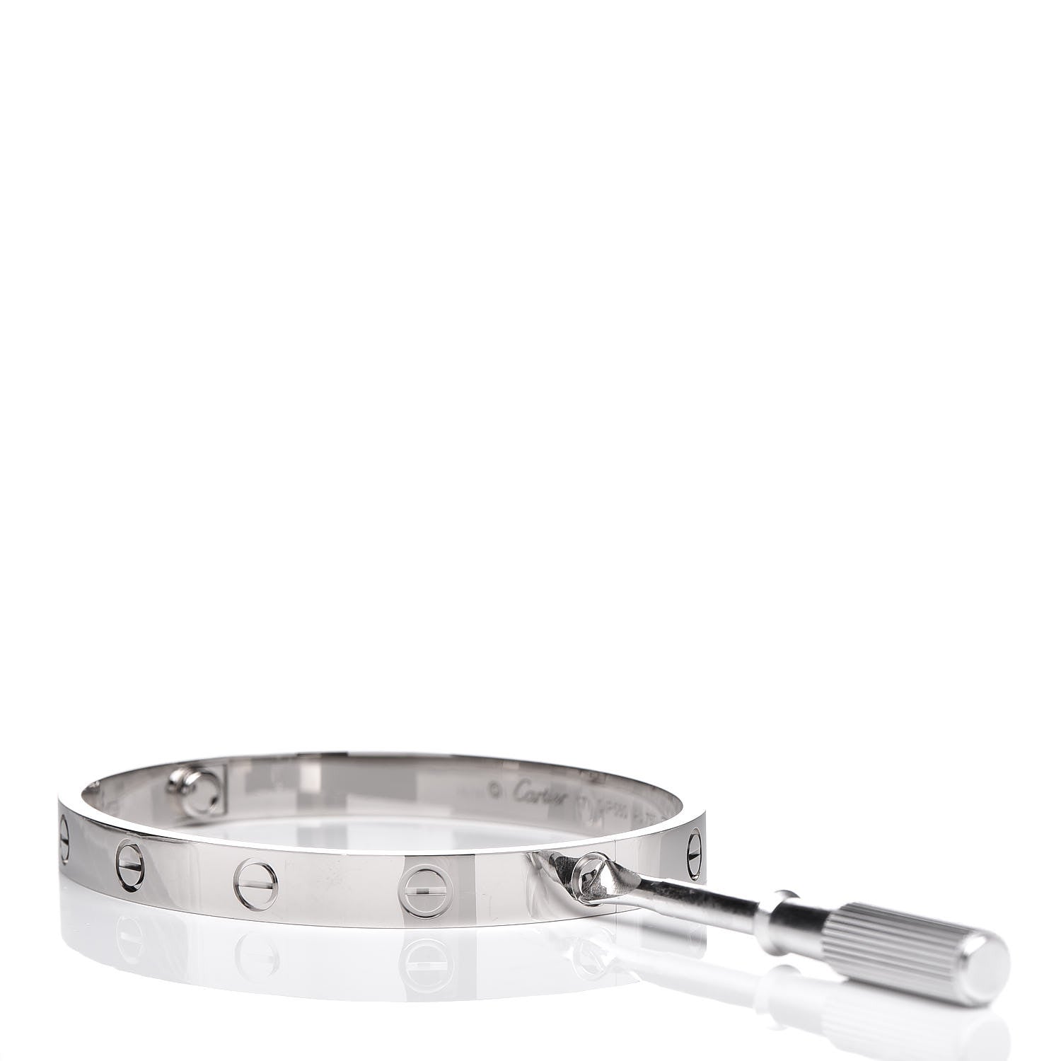 Cartier 18K White Gold LOVE Bracelet 17 4 of 7