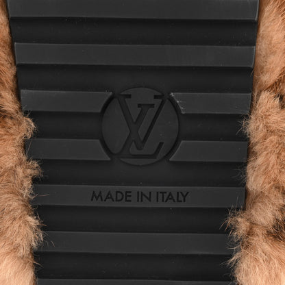 Louis Vuitton Mink Fur Bom Dia Slippers 36 Cognac 6 of 9
