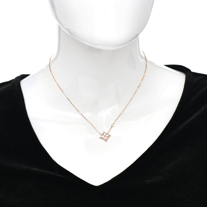 Louis Vuitton 18K Pink Gold Diamond Pink Mother of Pearl Color Blossom BB Star Pendant Necklace 2 of 6