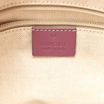 Gucci GG Supreme Monogram Small Zippered Tote Beige New Rosette 6 of 13