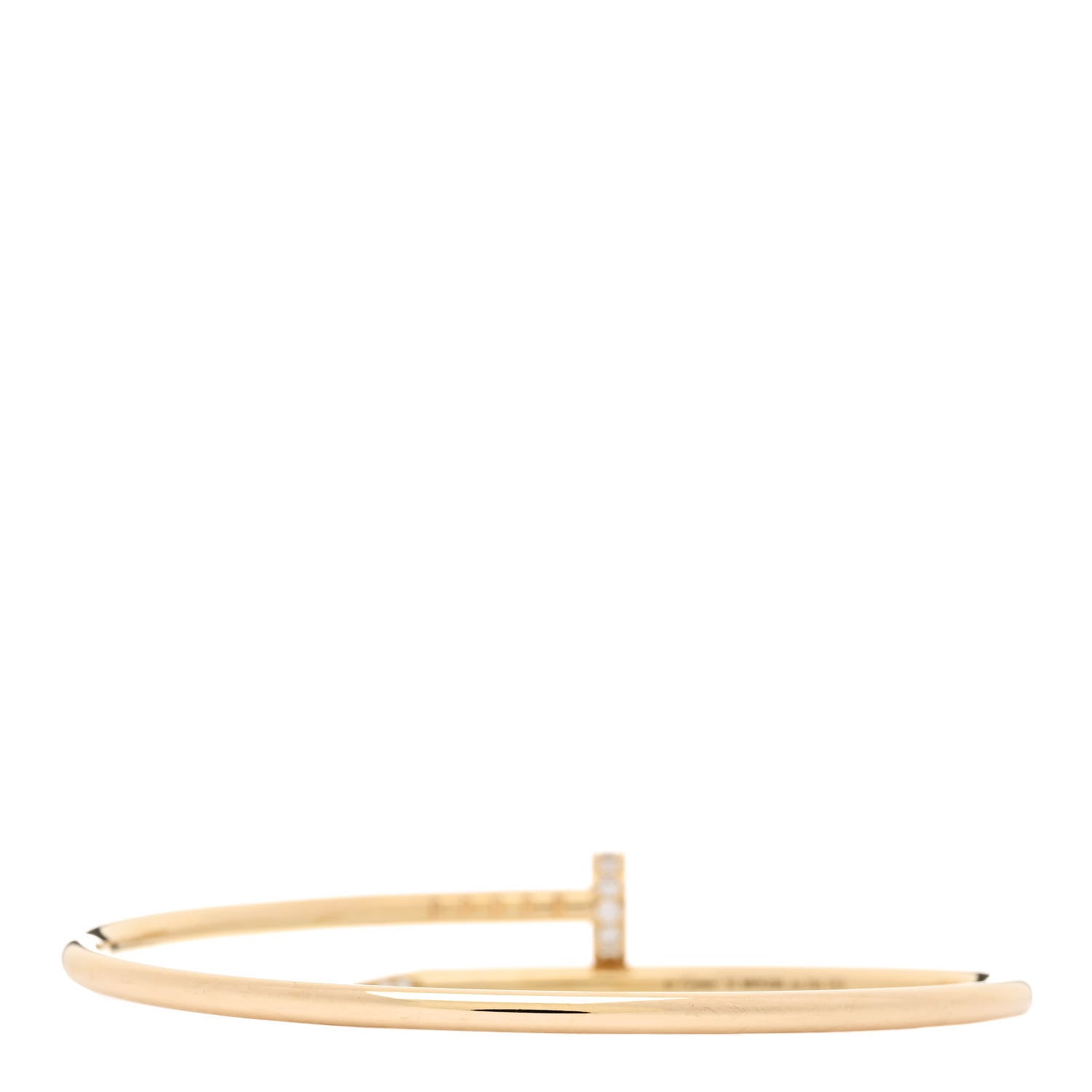 Cartier 18K Yellow Gold Diamond Small Juste Un Clou Bracelet 16 2 of 4