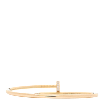 Cartier 18K Yellow Gold Diamond Small Juste Un Clou Bracelet 16 2 of 4