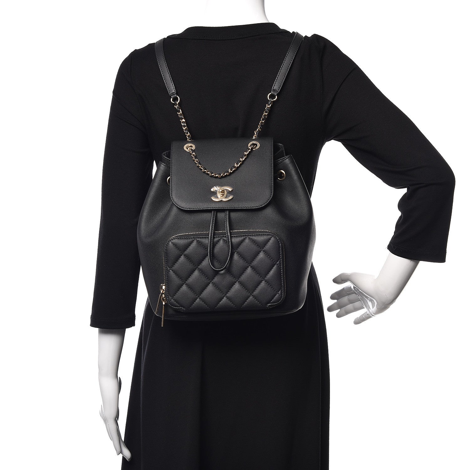 Chanel Caviar Quilted Business Affinity Backpack Black 2 of 11