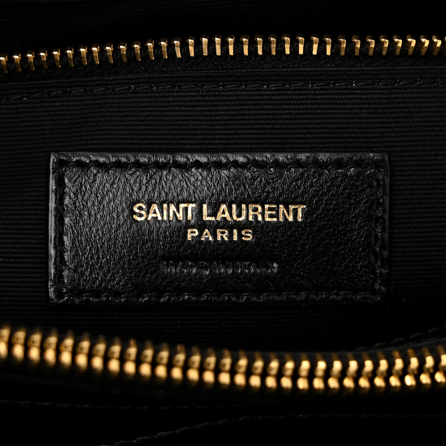 Calfskin Y Quilted Monogram Medium Loulou Chain Satchel Black