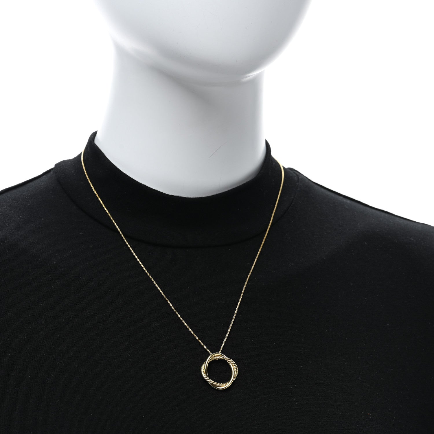 David Yurman 18K Yellow Gold Infinity Pendant Necklace 4 of 4