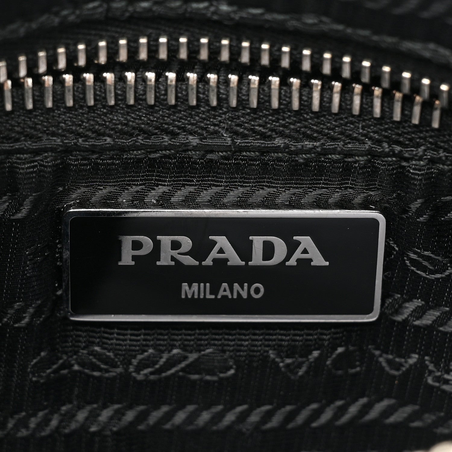 Prada Re-Nylon Triangle Padded Patchwork Shoulder Bag Black 6 of 8