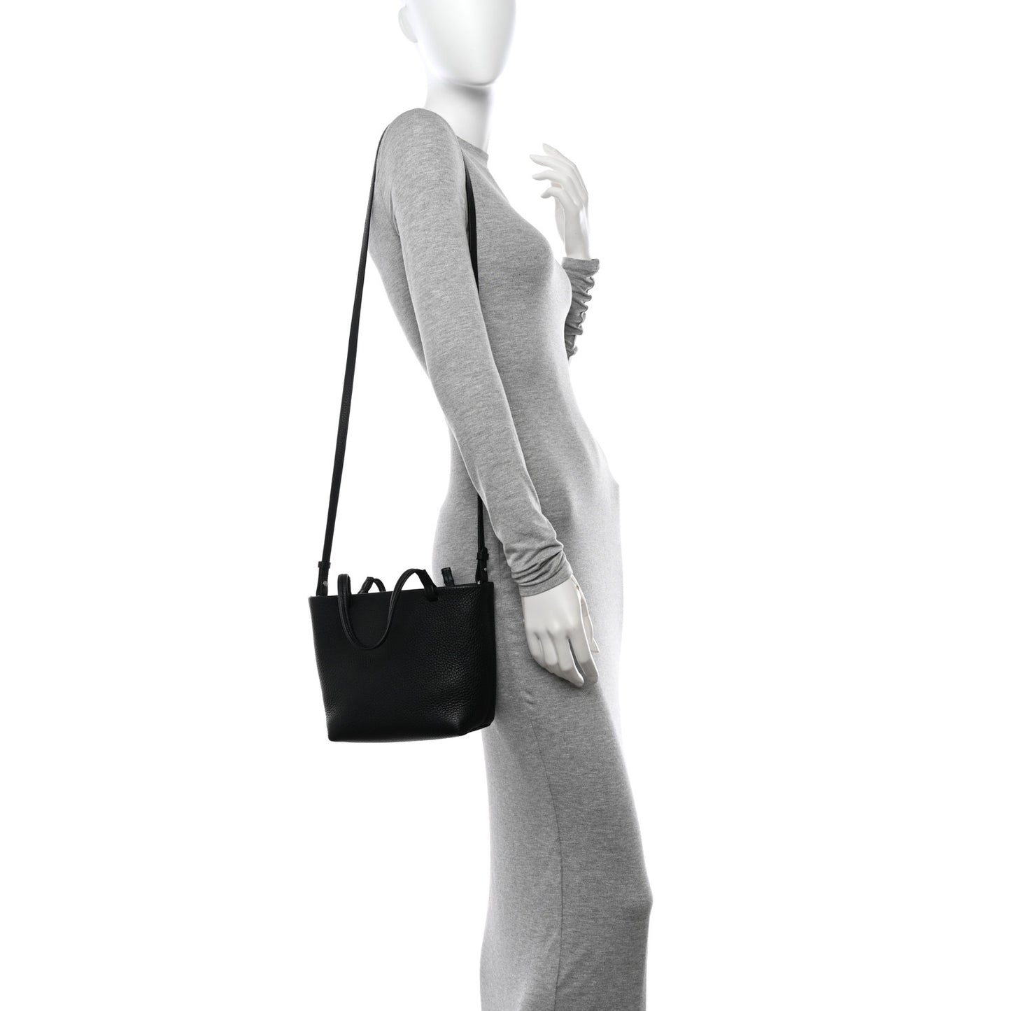 Grained Calfskin Small Park Tote Black